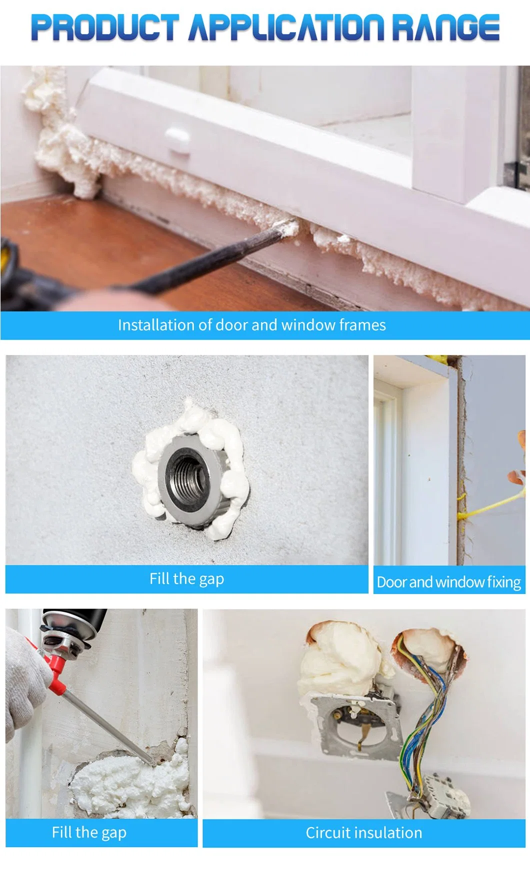 Top Quality Filling and Assembly Foam with a Special Formulation That Can Be Applied at Low Temperatures.