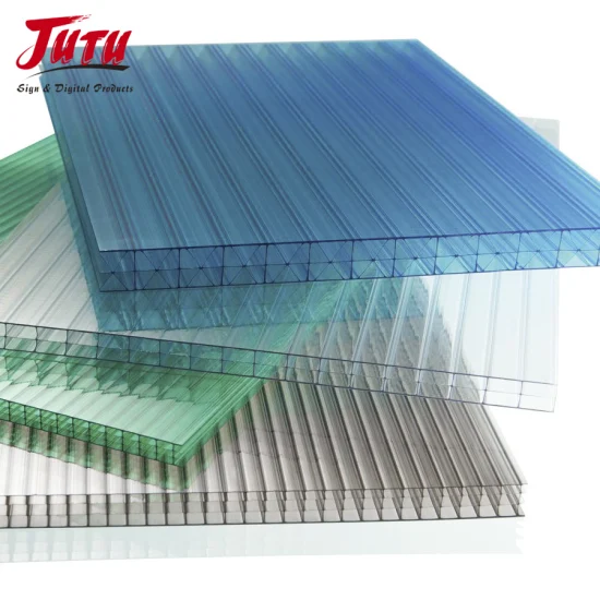 Pannelli di copertura Jutu in policarbonato con rivestimento UV Twinwall 6mm